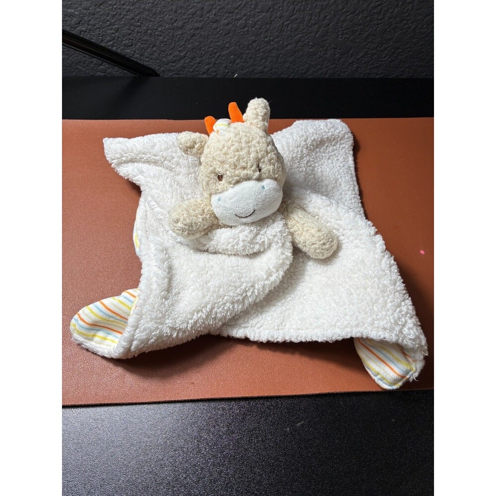 Little Me Snuggle Baby Blanket Rattle Giraffe Lovey Stripes Boy/Girl Security